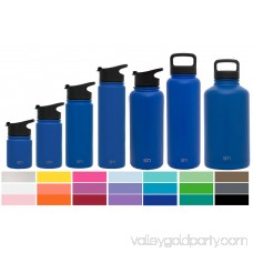 Simple Modern 64oz Summit Water Bottle + Extra Lid - Vacuum Insulated Powder Coated for Camping 18/8 Stainless Steel Flask - Blue Hydro Travel Mug - Twilight 567920635